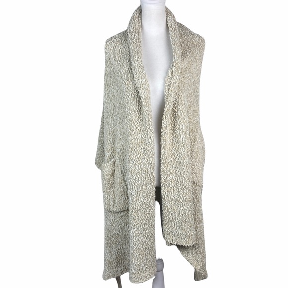 Soft Surroundings Soft Cream Cape Shawl Chenille 80 cm - Picture 2 of 12